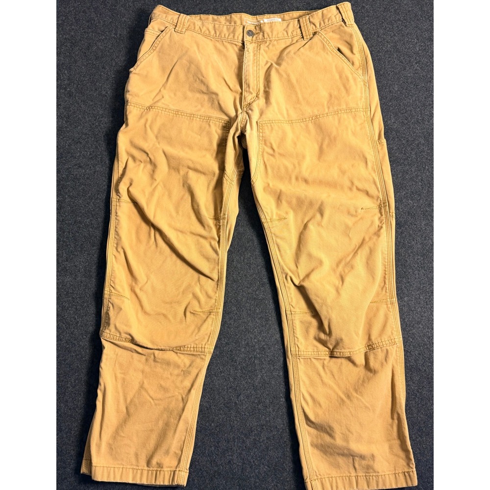 Carhartt Relaxed Fit Double Knee Work Pants Brown Duck Canvas 38x30 0179